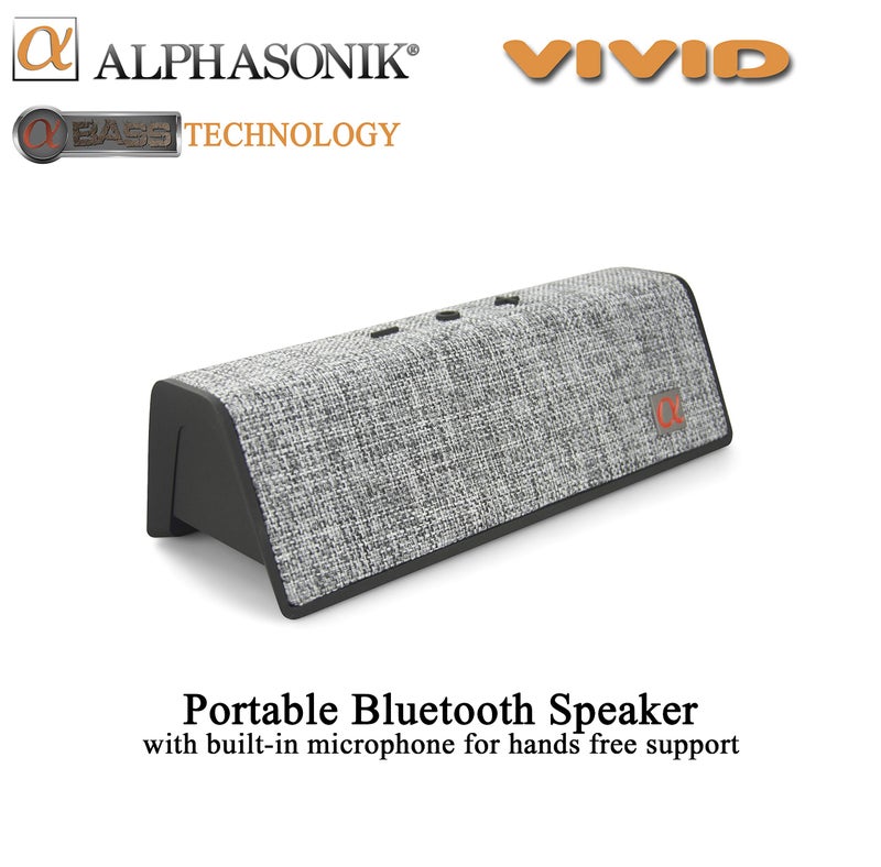 Alphasonik VIVID Home Wireless Bluetooth Portable Speaker with HD Sound and Bass, Built-in Mic, Micro USB, Auxilliary 3.5mm and Built in long lasting Battery for iPhone, Samsung - Image 2